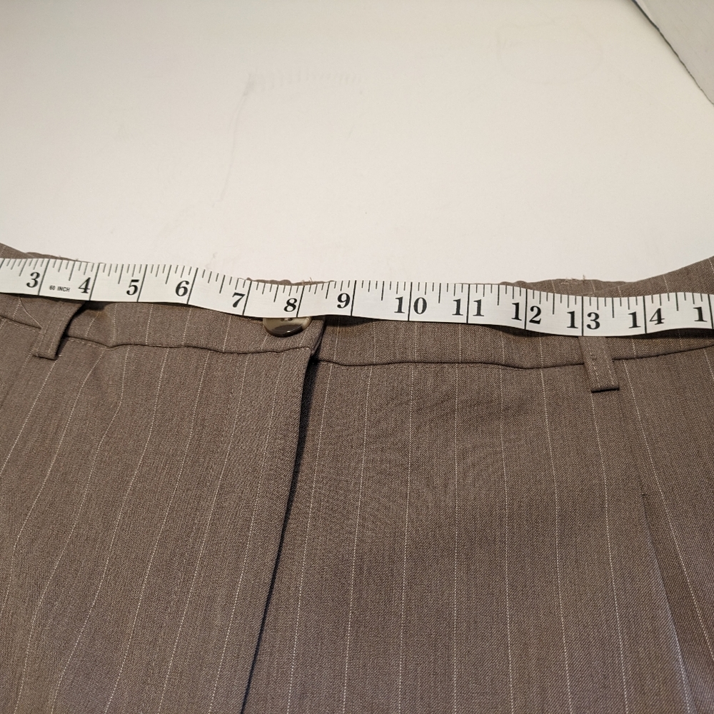 House of Harlow 1960 tan pin stripe slacks women's sz L New no tag - Picture 8 of 10